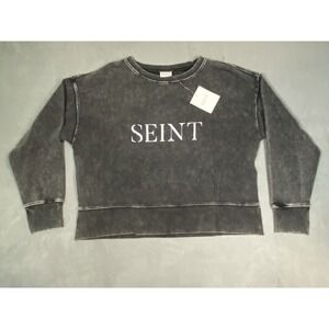 NWT Seint Crew Neck Sweater Women's Oversized Medium Crop Boxy Slouchy Sweater